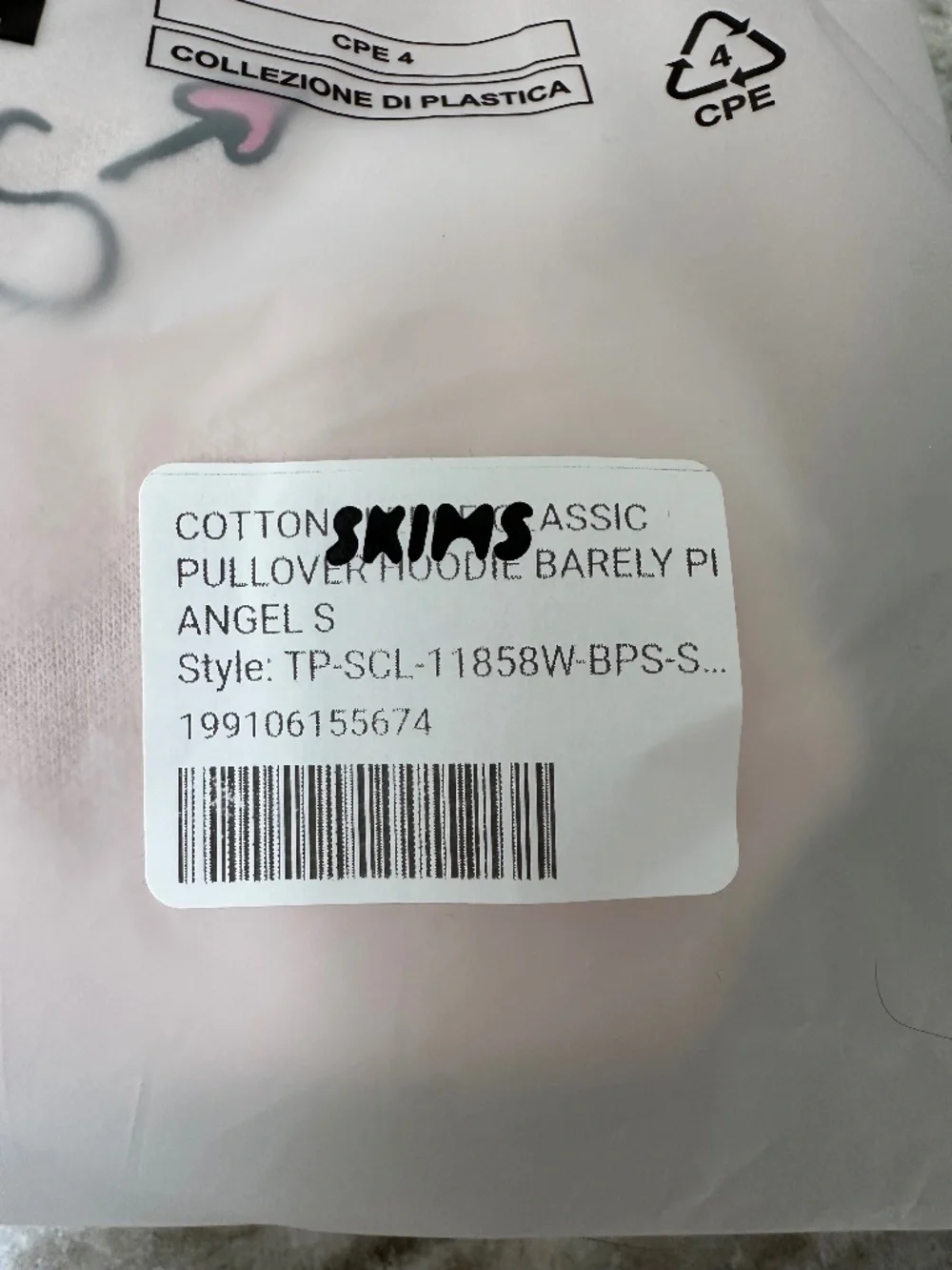 SKIMS Cotton Fleece Classic Pullover Hoodie - SMALL - NIB - Picture 3 of 7